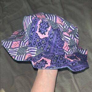 Handmade Pink and Purple Patterned bucket Hat